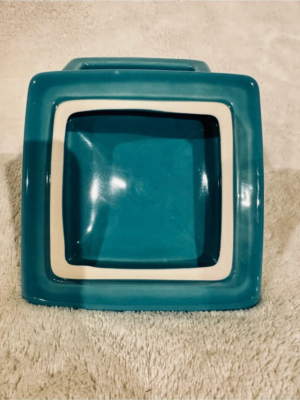 Retired Fiesta Covered Box 4 5/8” by 3 3/4” Turquoise